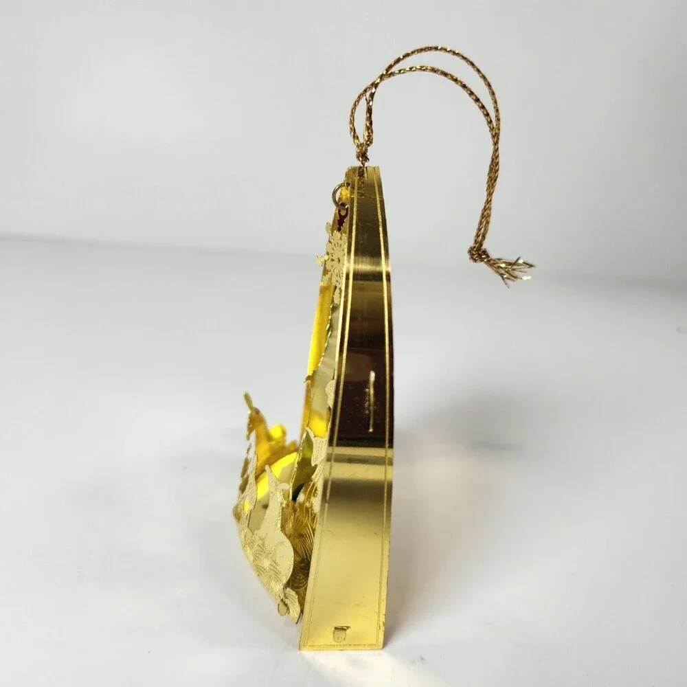 Vintage Nativity Christmas Ornament Light Cover Taiwan Laser Etched 3-D
